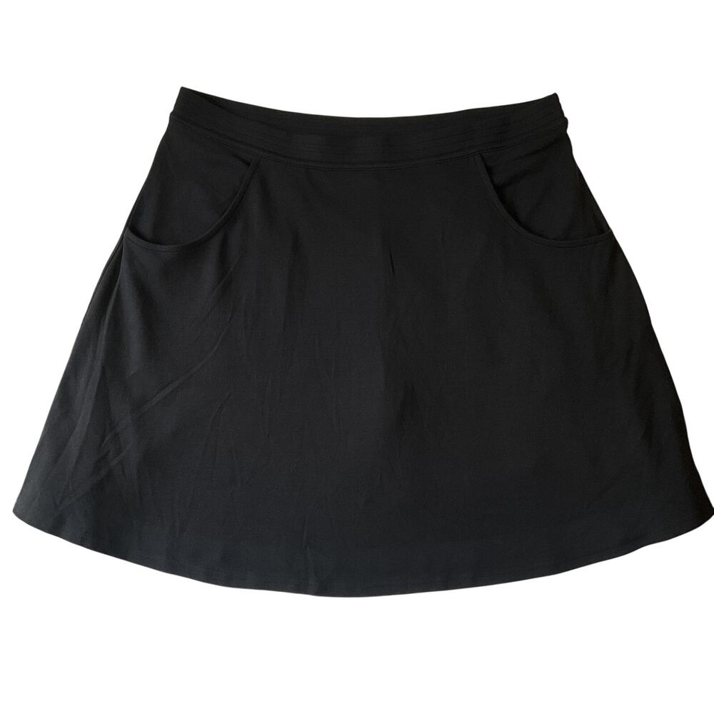 Liz Claiborne Women Skorts Size L Black Activewear 5.5" Inseam 35” Waist Stretch